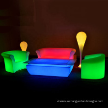 Factory direct sales of fashion luminous sofa wedding party luminous sofa outdoor remote control colorful sofa